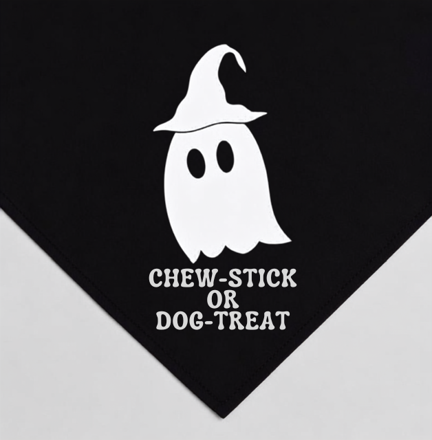 Bandana Ghost Chew-Stick or Dog Treat