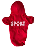 SP🐾RT Furbaby Puff Vinyl Hoodie Red
