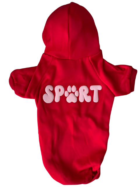 SP🐾RT Furbaby Puff Vinyl Hoodie Red
