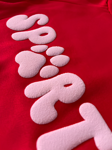 SP🐾RT Furbaby Puff Vinyl Hoodie Red