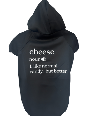 Cheese is Candy Fleece Dog Hoodie