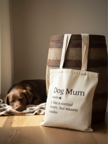 Essential Dog Mum Canvas Shopper