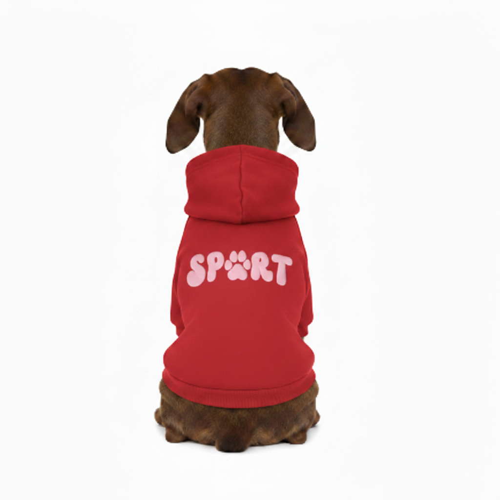 Red SPORT Hoodie Dachshund Fresh
