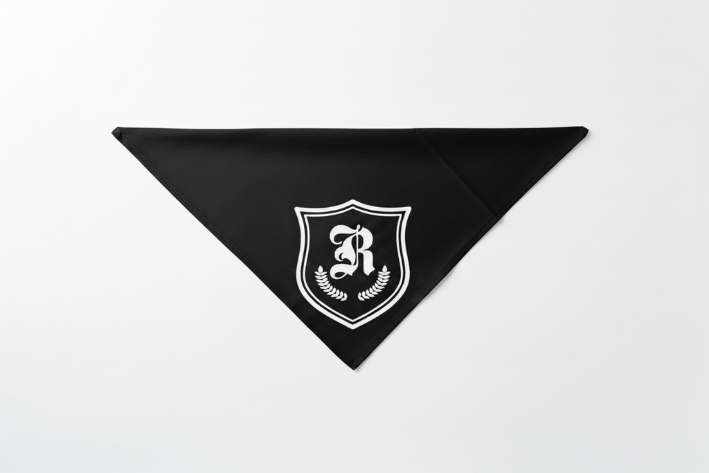 The Regal Bandana - Black - Studio Flat Lay