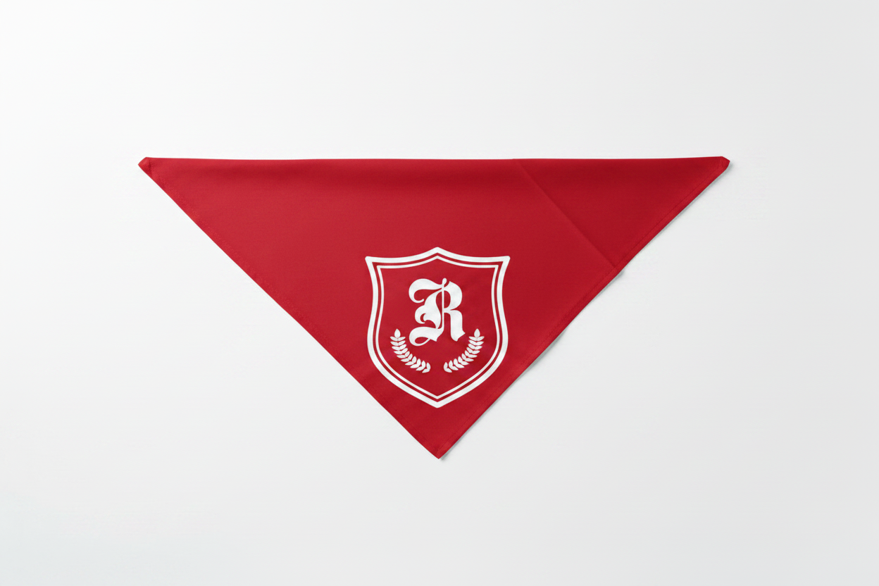 The Regal Bandana - Red - Studio Flat Lay